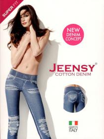 Jeensy super Fit Strappi leggings modellante effetto jeans con strappi