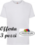 T-shirt uomo Fruit of the Loom Premium original confezione da 3 pezzi