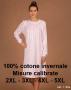 Camicia da notte per signora misure calibrate XXXXL invernale 100% caldo cotone Silvia 11986
