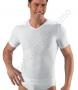 Microfibre t-shirt with V neckline and middle sleeve, soft microfibre