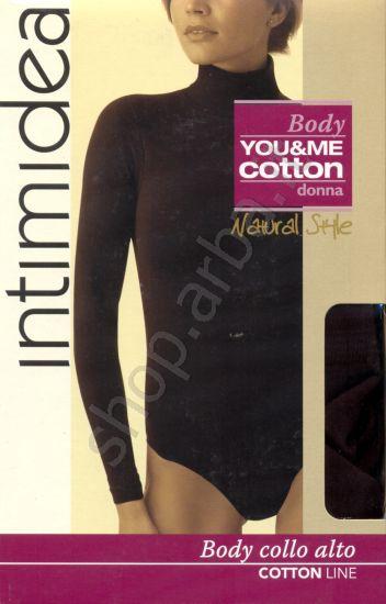 Body manica lunga Intimidea collo alto colore Nero