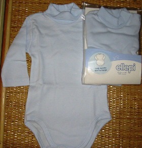 Body manica lunga a lupetto 100% cotone anallergico neonato azzurro