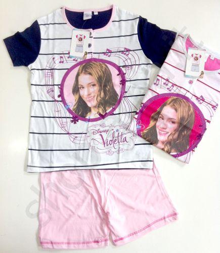 Pigiama Violetta corto estivo in 100% cotone 22526