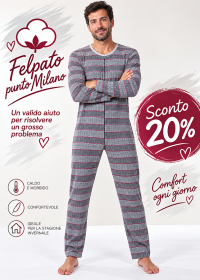 Tutone per anziani invernale maschile punto Milano "micro pile" cotone art. 1009