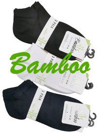 3 calze fantasmino invisibile in viscosa di bamboo unisex V577