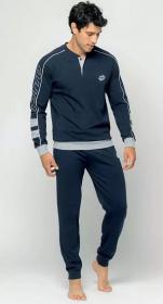 Pigiama 100% cotone uomo pantalone e maniche lunghe Lotto LP1182
