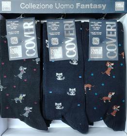 Calza lunga caldo cotone invernale cani e volpi Enrico Coveri Animal Line 11