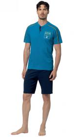 Pigiama corto mezza manica per uomo cotone leggero estivo Lotto 1234