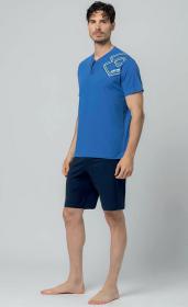 Pigiama corto mezza manica per uomo cotone leggero estivo Lotto 1238