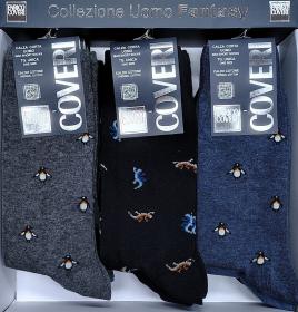 Calza corta caldo cotone invernale pinguini e geco Enrico Coveri Creature Line 12