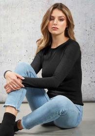 Maglia manica lunga collo tondo cashmere e viscosa leggerissima ultra light molto calda SBLYME 1412