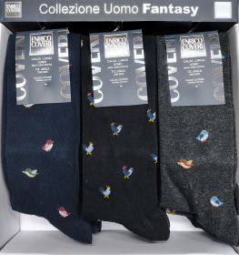 Calza lunga caldo cotone invernale Passerotti e Galli Enrico Coveri Animal Line 144