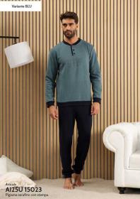 Pigiama uomo felpato "piuma" leggero e caldo punto Milano Kissimo 15023