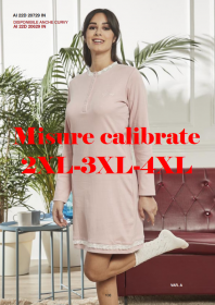 Camicia da notte calibrata elegantissima per donna 100% cotone invernale interlock Kissimo 20629