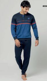 Pigiama per uomo in caldo cotone invernale 100% cotone a Serafino Lotto 2127