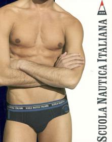 Slip cotone elasticizzato sportivo con logo posizionato Scuola Nautica Italiana 2223