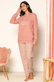 Pigiama donna invernale felpato "piuma" punto Milano Kissimo 25023