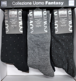 Calza corta Enrico Coveri caldo cotone piccoli pois colorati Trend 31