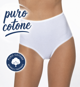 Slip alto misure XXXXL maxi per signora 100% cotone 323