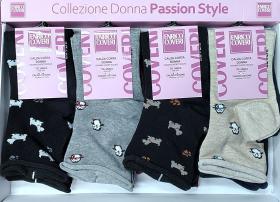 Coveri donna gamba corta senza elastico caldo cotone invernale animaletti Elisa 329
