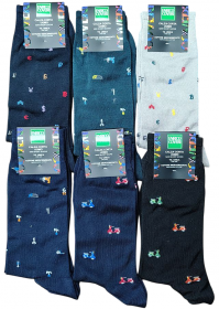 Calza Coveri gamba corta cin Vespe e simboli colorati filo di Scozia Cheeky 32