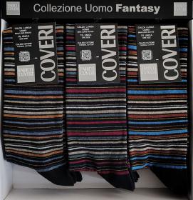 Calza lunga caldo cotone invernale mille righe Enrico Coveri Winter 370