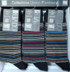 Calza corta caldo cotone invernale mille righe Enrico Coveri Trend 370