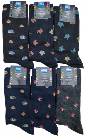Calza lunga caldo cotone invernale Funghi Foglie e Ricci Enrico Coveri Color Line 37