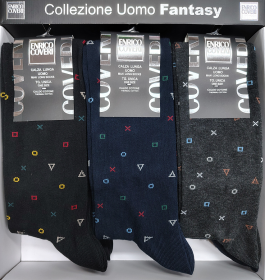 Calza lunga Enrico Coveri caldo cotone invernale Geometria Winter 392