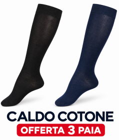 3 paia calze lunghe per donna in caldo cotone V4000