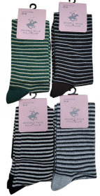 Calza donna gamba lunga caldo cotone rigata Beverly Hills Polo Club 4020