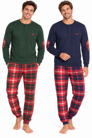 Pigiama da uomo 100% cotone invernale interlock Kevin 4186