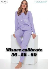 Pigiama calibrato per donna in 100% cotone manica lunga primavera Maristella 5827/A