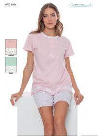 Pigiama corto per donna 100% cotone estivo leggero e fresco Maristella 5854