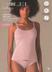 Canottiera donna spalla stretta in Modal elasticizzato freschissimo SieLei 6000