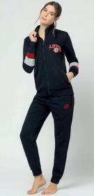 Tuta per donna in cotone felpato invernale caldo sport e tempo libero Lotto 6075