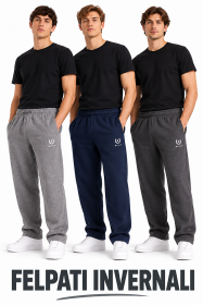 Pantalone invernale da tuta in Felpa di cotone con vestibilit� classica senza bordo Be Board 9036