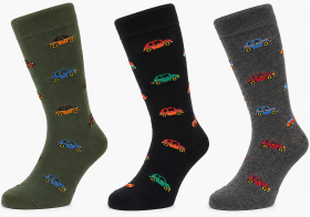 Calza per uomo gamba corta caldo cotone invernale Macchinine SC 9082C