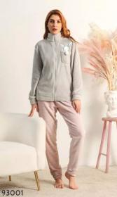 Pigiama donna aperto in coral fleece caldissimo e morbidissimo Kissimo 93001
