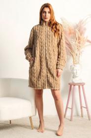 Vestaglia donna aperta coral fleece caldissima e morbidissima Kissimo 93026