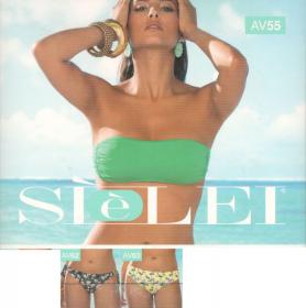 Bikini a fascia preformata e slip allacciabile o fisso SieLei AV55