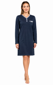Camicia da notte caldo cotone 100% invernale interlock Kissimo D6011