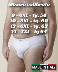 Slip da uomo misure calibrate in morbido cotone elasticizzato a vita alta MarcLuis Ezio