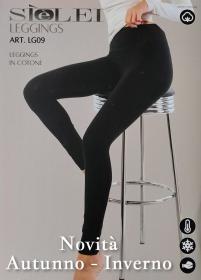 Leggings per donna autunno inverno cotone caldo fascia alta in vita contenitiva SieLei LG09