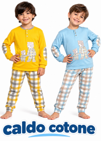 Pigiama bambino da 3 a 10 anni 100% cotone invernale interlock Kissimo 401