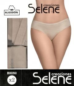 2 Slip per donna e ragazza in cotone elasticizzato con bordi morbidissimi Selene 400