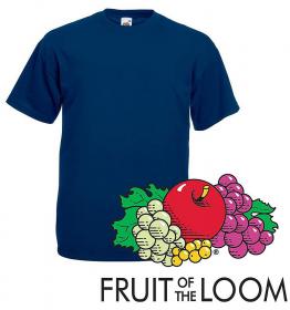T-shirt super premium Fruit of the Loom originale blu