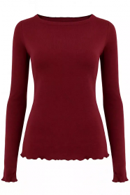 Maglia manica lunga collo tondo cashmere e viscosa leggerissima ultra light molto calda S�BLYME 1412
