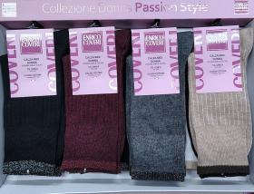 Calza Coveri donna gamba corta a costa inglese caldo cotone invernale Chanel 11