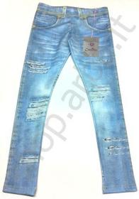 Leggings per bimba elasticizzati stampati tipo jeans 11629